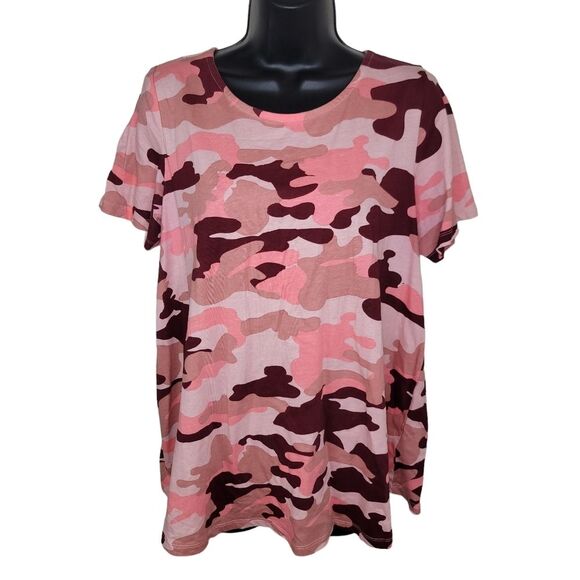Roamans Nwot camo keyhole tunic top size 12 - Picture 1 of 4